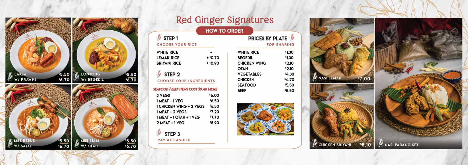 Menu Red Ginger